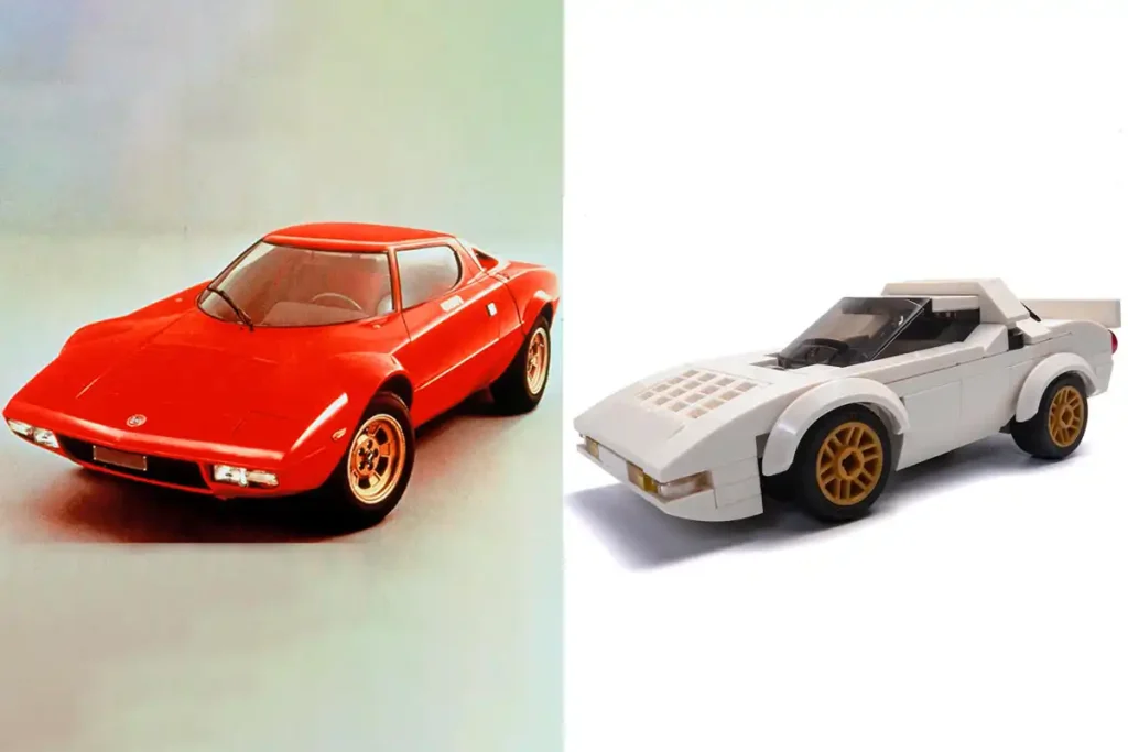 comparativa lancia stratos lego con el original