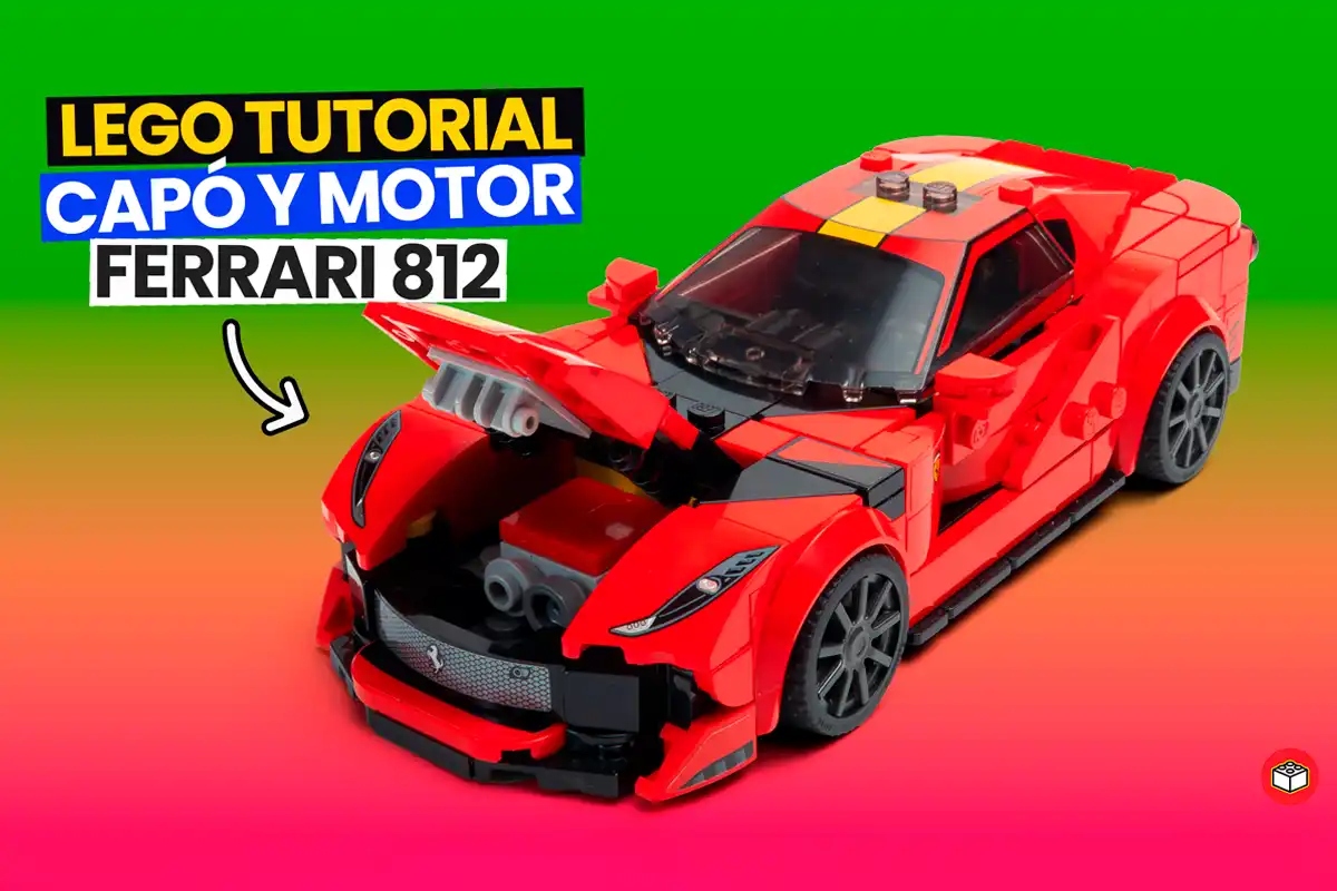 instalar capó y motor al Lego ferrari 812 76914