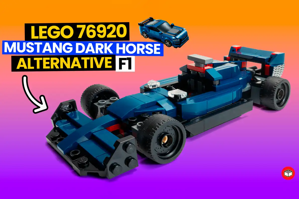 f1 de lego con el lego mustang dark horse