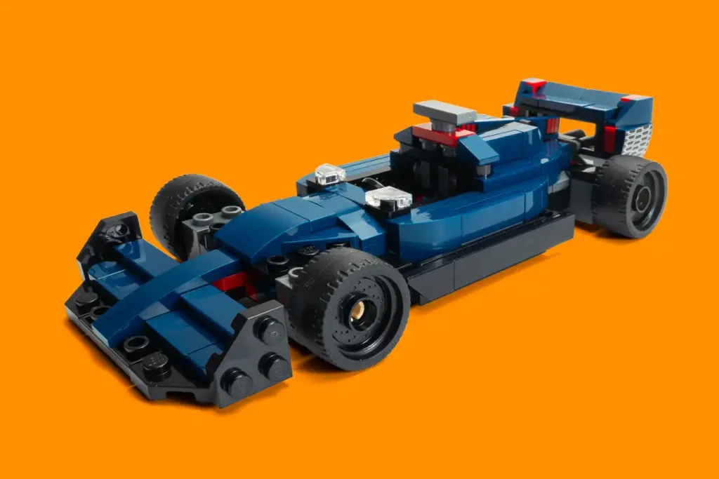 lego f1 con el lego mustang