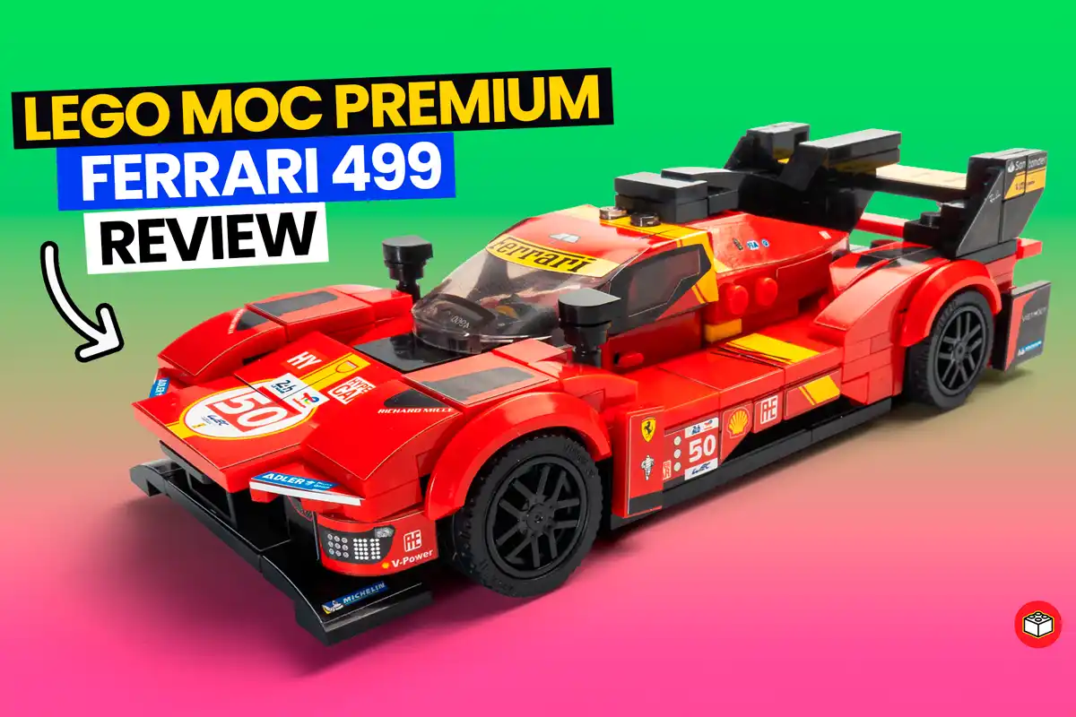 Portada del lego ferrari 499p le mans