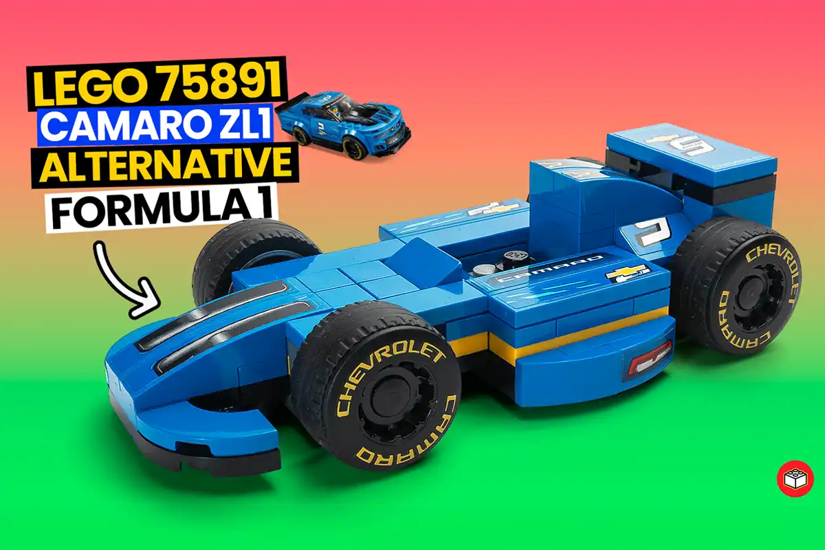 Lego camaro zl1 en un f1 williams
