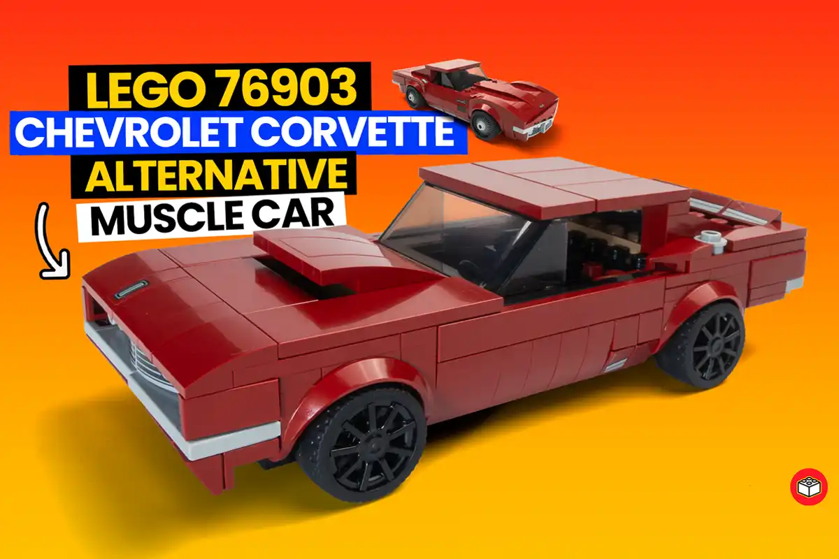 portada alternativo muscle car con corvette de lego
