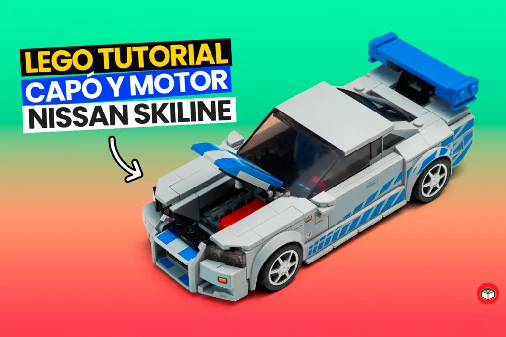 modificación lego speed nissan con capo y motor
