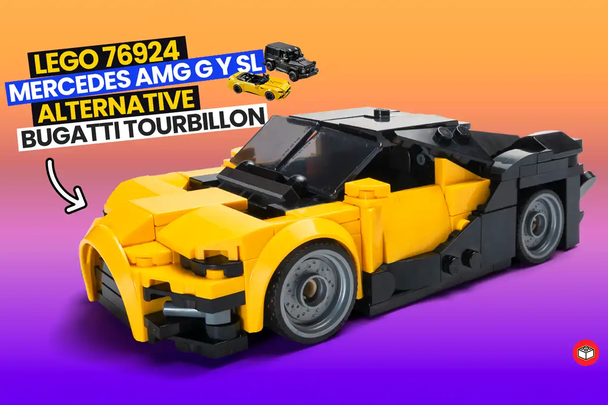 Portada del lego buggati alternativo con mercedes de lego