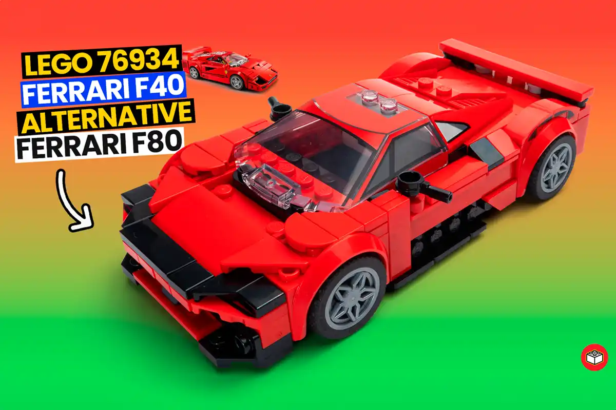 Lego Ferrari F80 con el ferrari f40 de lego alternativo