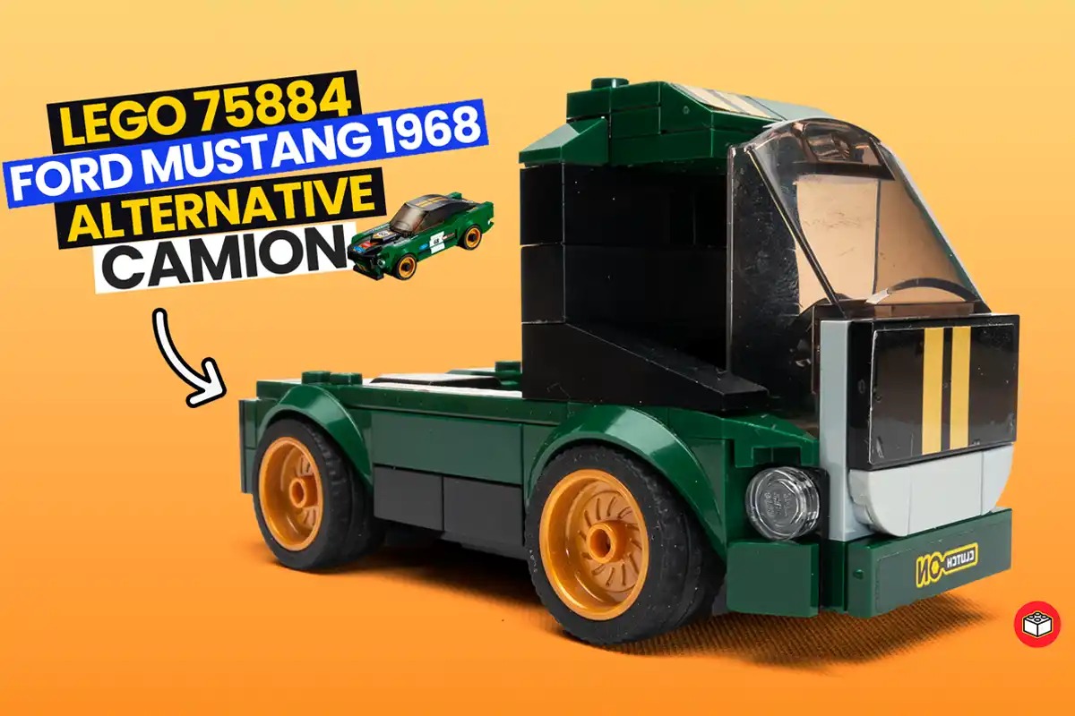 lego mustang 1968 alternativo en un camion europeo
