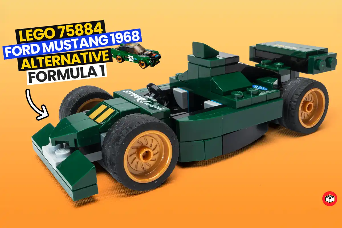 LEgo alternativo mustang en un F1 de Lego