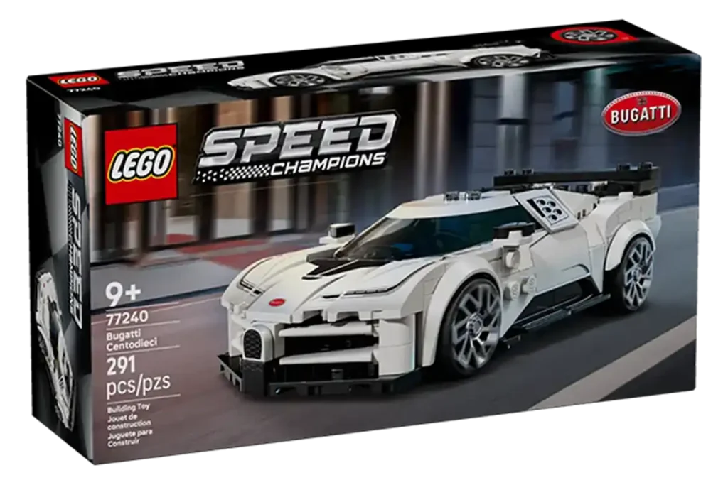 caja del lego speed champions bugatti centodieci 77240