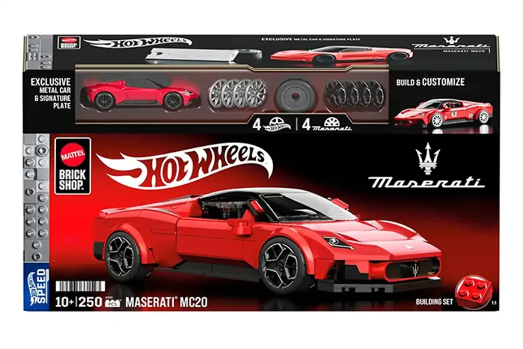 caja del hot wheel tipo lego maserati mc20