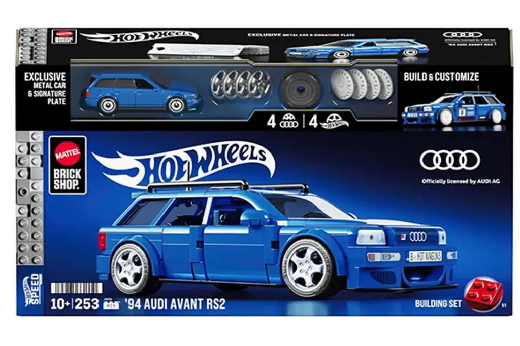 caja mattel brick shop hot wheels audi rs2 avant