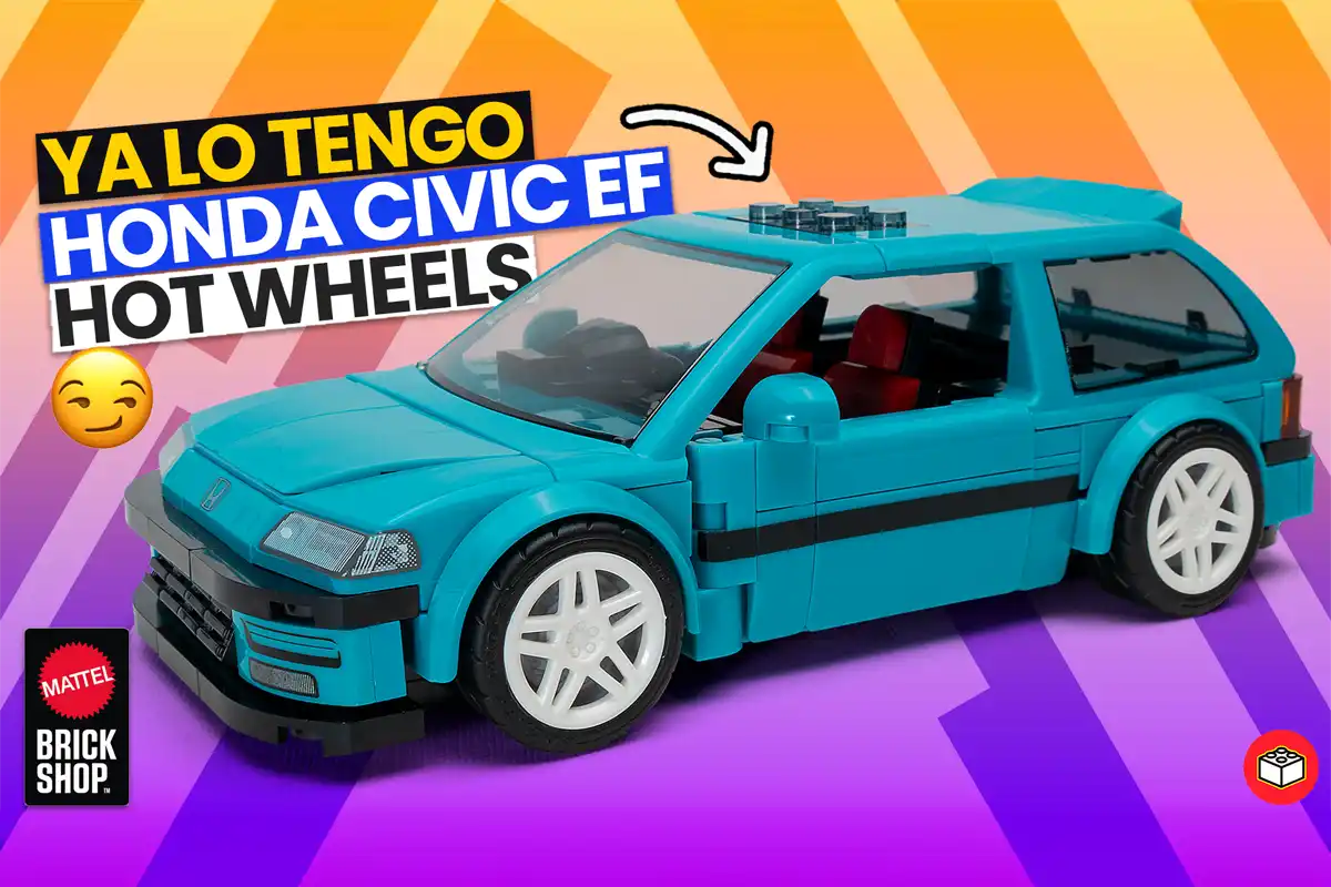Custom honda civic de los 90 de hot wheels mattel brick shop tipo lego