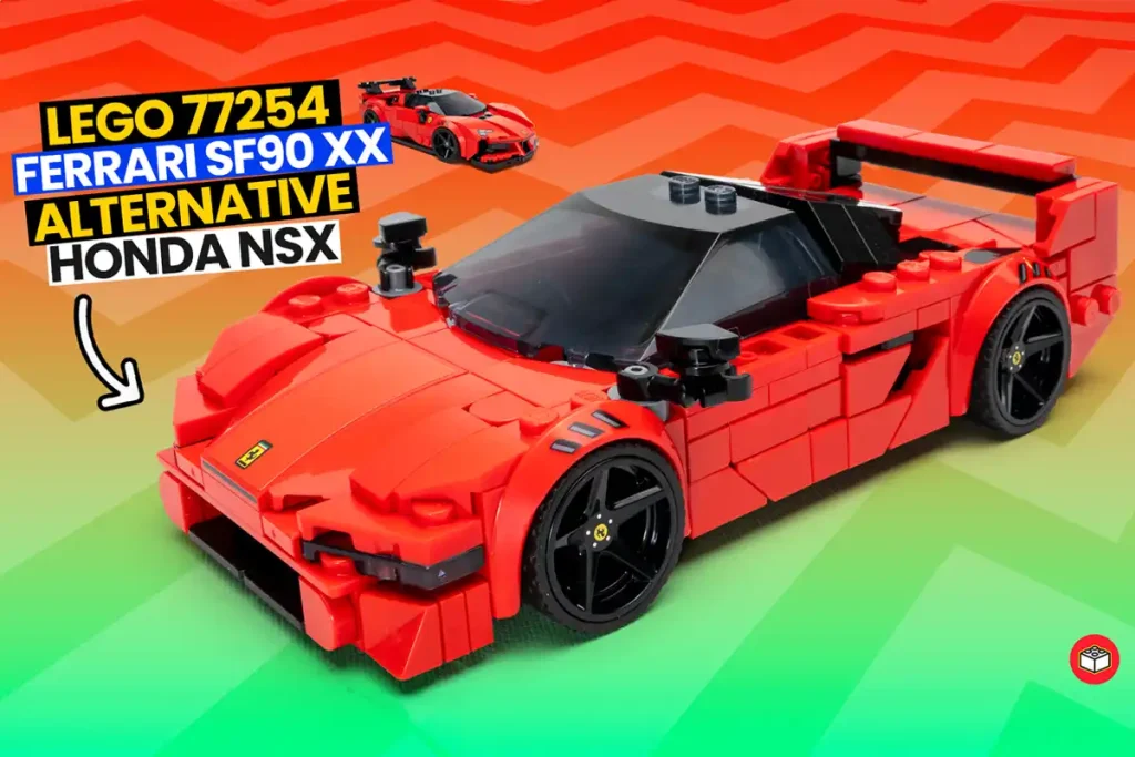 lego alternativo ferrari sf90 en un honda nsx