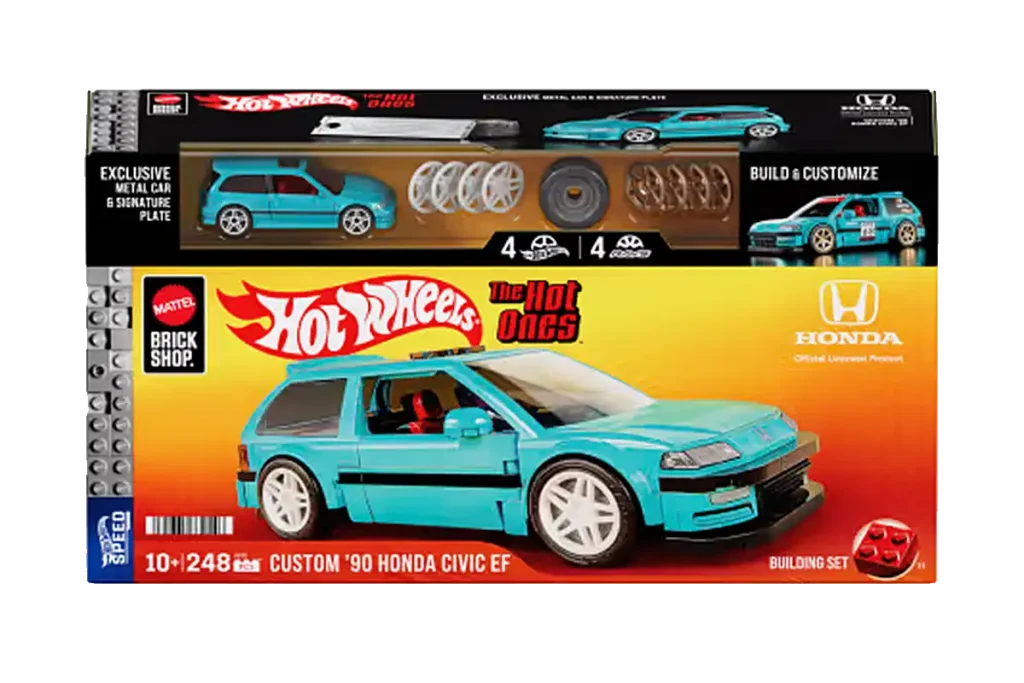 caja de mattel brick shop honda civic ef tipo lego