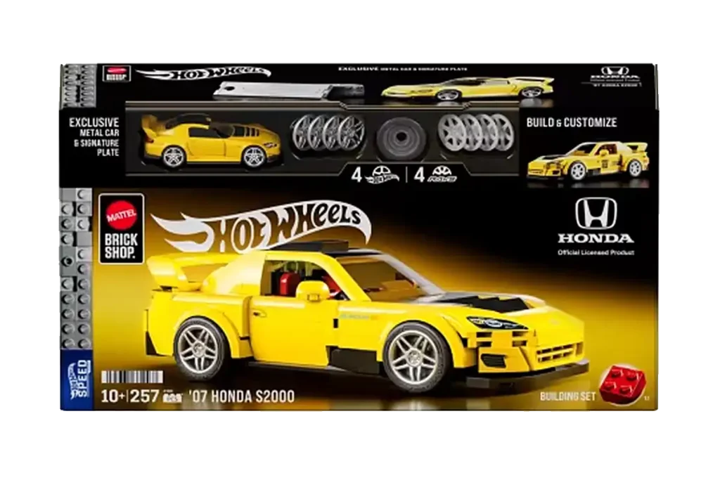 caja del mattel brick shop honda S2000 hot wheels