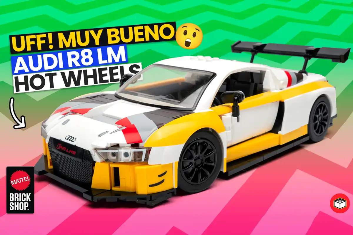 mattel brick shop hot wheels audi r8 lm tipo lego