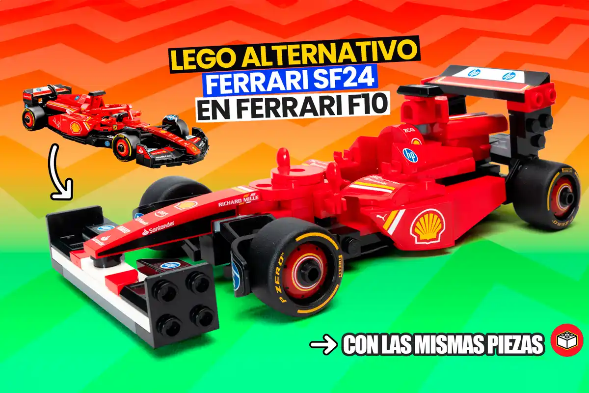 lego alternativo para el ferrari sf24 en un ferrari f10 de lego